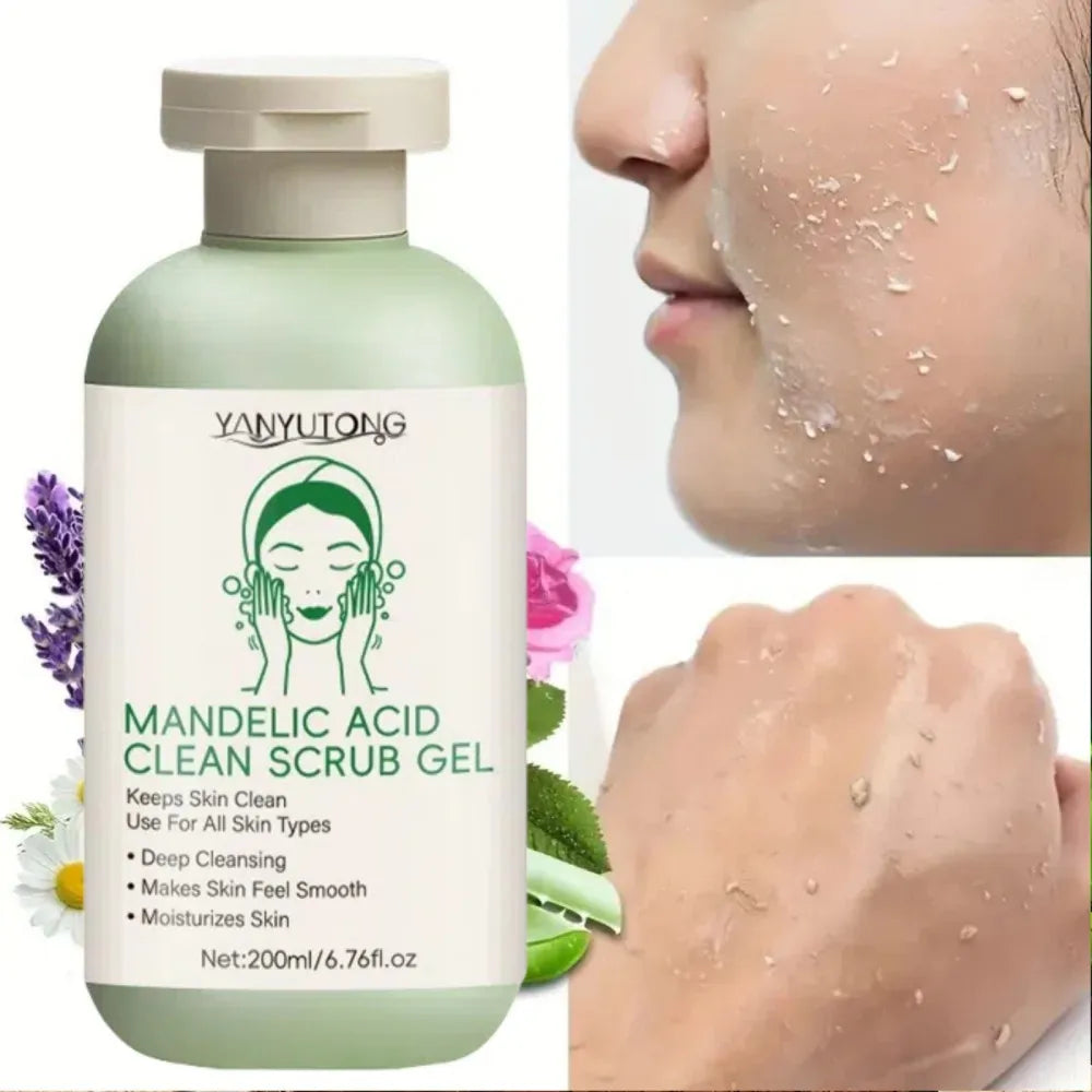 Gel exfoliant visage nettoyant en profondeur, purifiant les pores, soin éclaircissant, hydratant et réparateur, gommage visage
