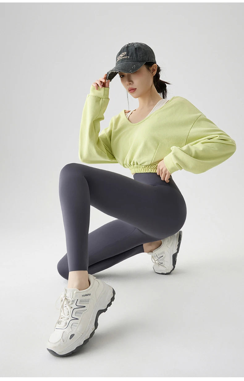 Leggings de sport et de fitness BIVIGAOS Printemps-Été, colorés, sans coutures, effet peau de requin, fins, élastiques et moulants.