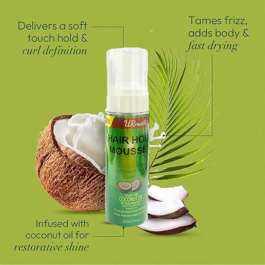 Curly Hair Mousse(207ml) For Wigs Strong Hold Olive Oil Hair Styling Mousse Anti-Frizz Hair Foam Mousse For Styling Hair Women