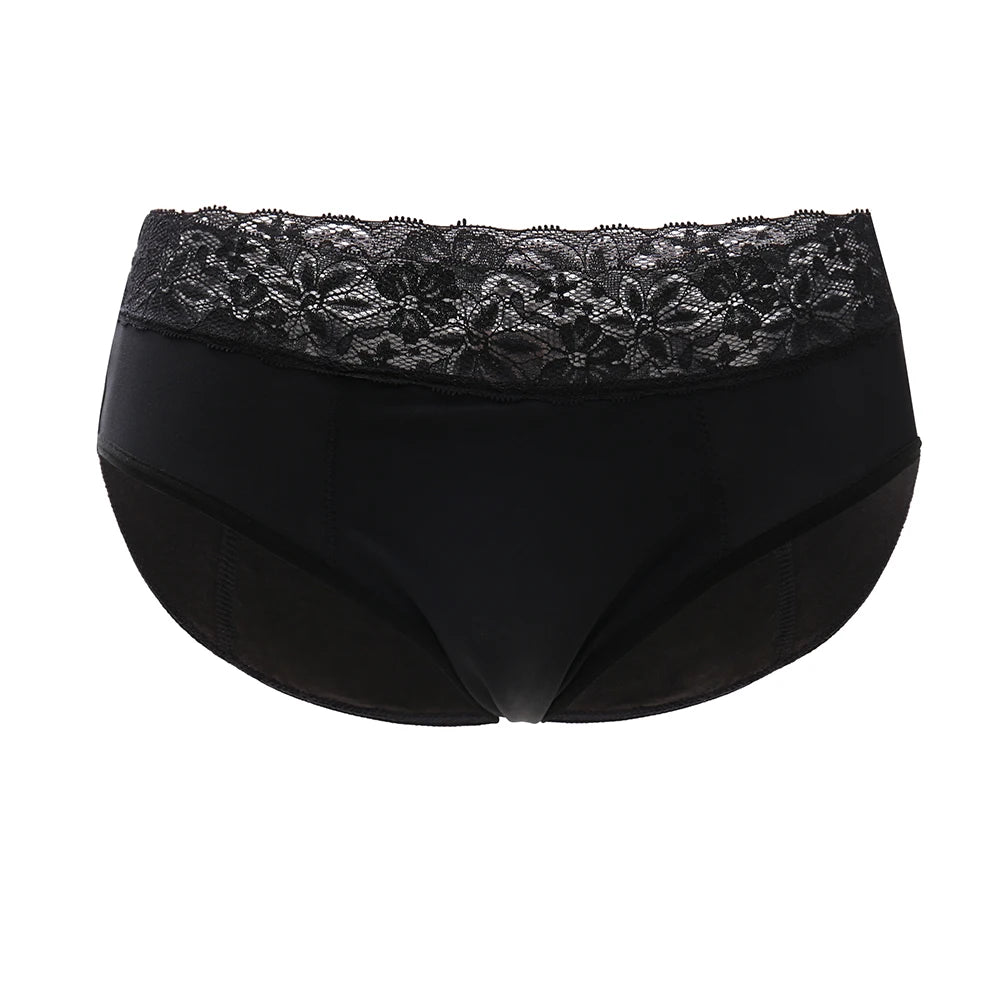 Culottes menstruelles respirantes, 4 couches, anti-fuites, en fibre de bambou, pour flux abondant, absorption rapide.