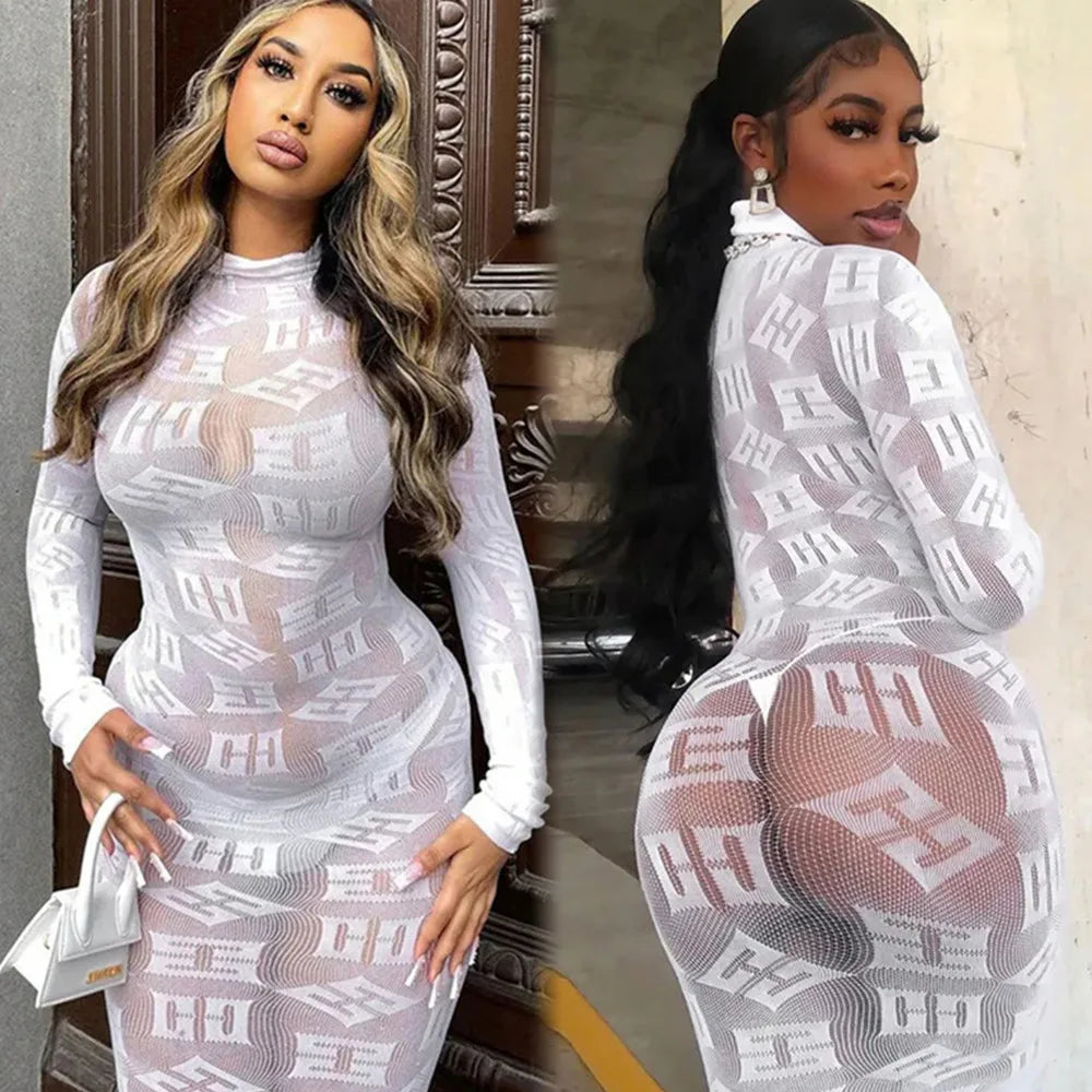 Robe de nuit moulante transparente en maille, haute élasticité, style jupe portefeuille, lingerie sexy ajourée pour femme
