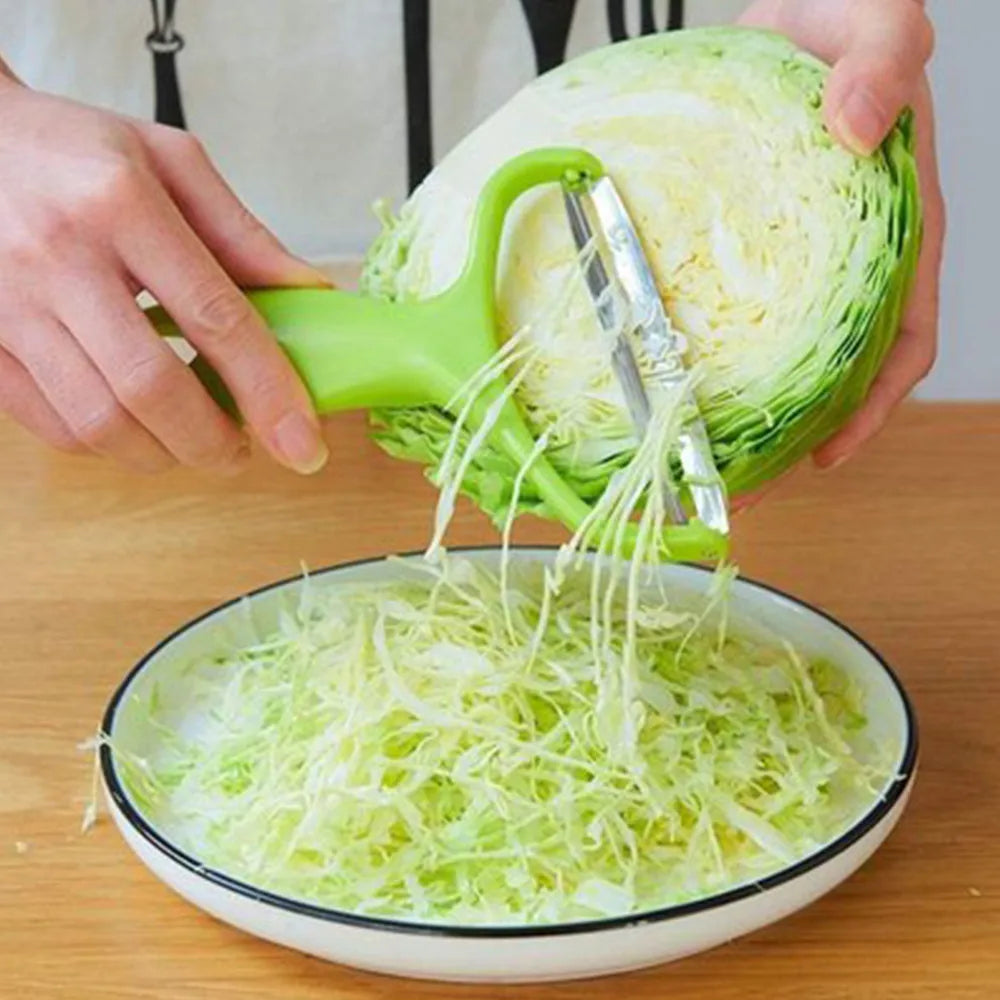 Éplucheur à légumes et fruits, râpe à chou en acier inoxydable, trancheuse à salade et pommes de terre, accessoires de cuisine, ustensiles de cuisson, large ouverture
