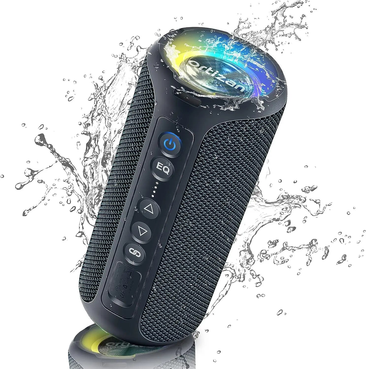 Enceinte Bluetooth portable Ortizan X8 Pro avec son stéréo 40 W, basses riches, étanchéité IPX7, 30 h d'autonomie, éclairage multicolore et 3 égaliseurs.