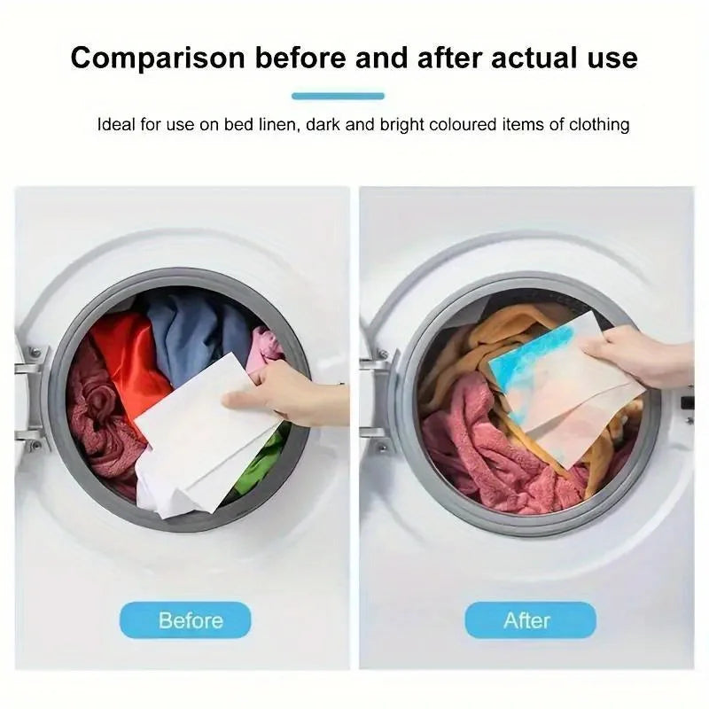 50Color Dye-Resistant Cloth for Laundry,No Chemical Composition,Mixed Laundry Anti-Penetration and Fade Protection,Universal Was