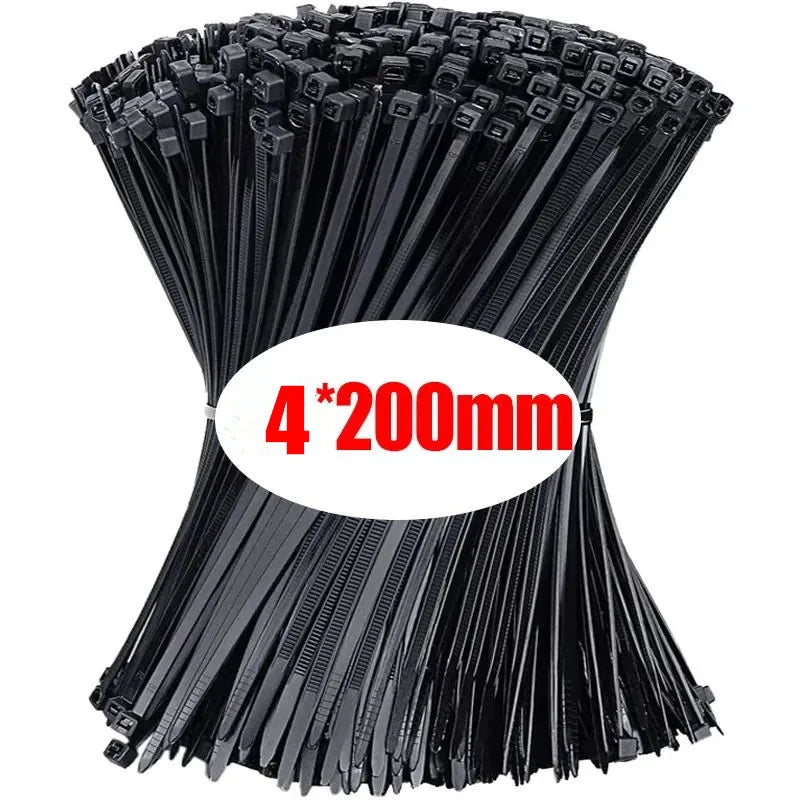 Nylon Cable Ties Self-Locking Zip Ties 100-1000pcs
