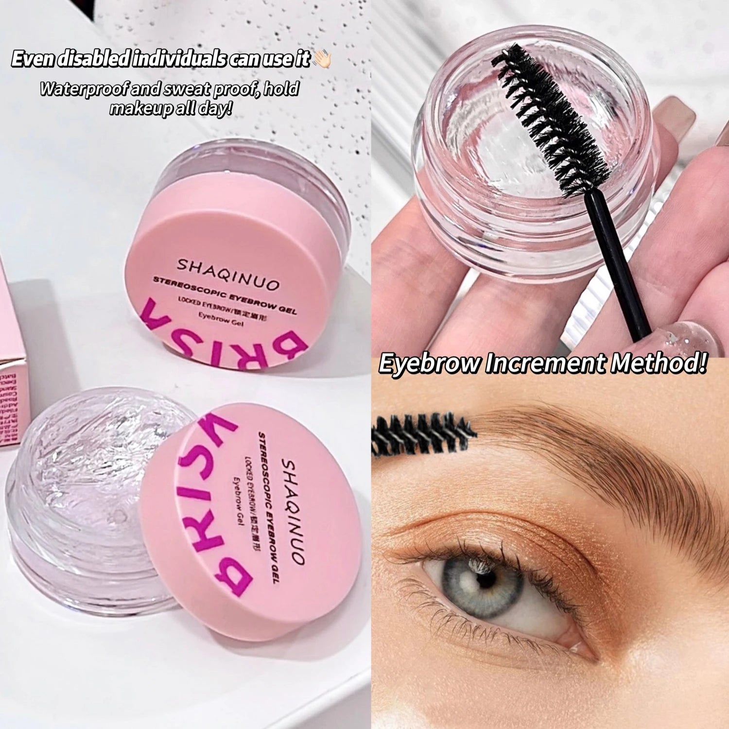 Savon à sourcils tridimensionnel, gel pour sourcils, texture gel pour un style naturel