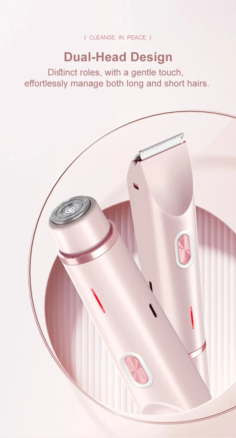 Épilateur corporel pour femme, rasoir électrique pour le visage, la moustache, les jambes, le corps, les aisselles et le maillot. Tondeuse électrique pour le corps et le visage.