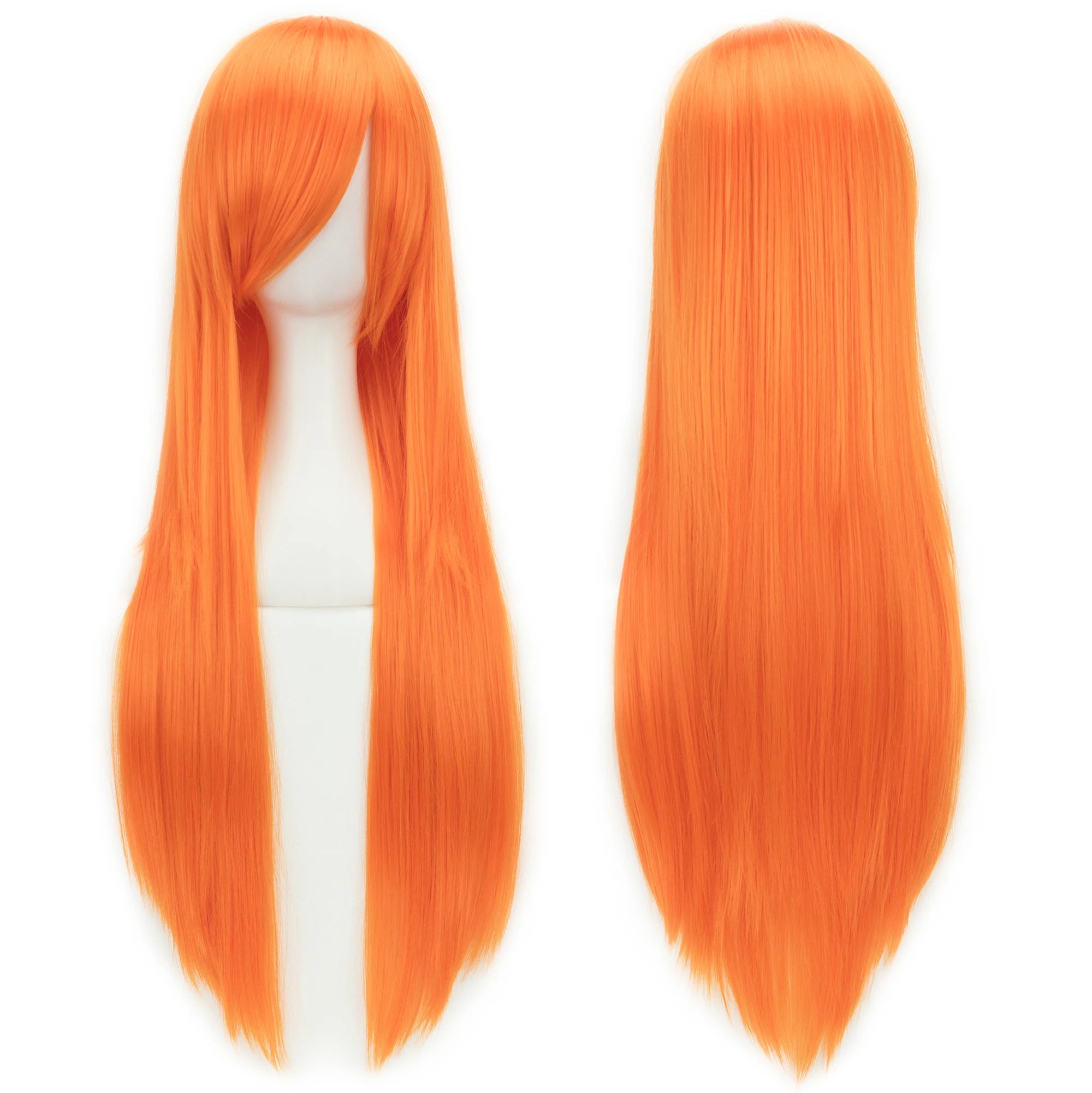 Perruque synthétique Soowee de 80 cm de long, blanche et violette, idéale pour le cosplay, les fêtes et les coiffures noires. Cheveux raides. Postiche pour femme.