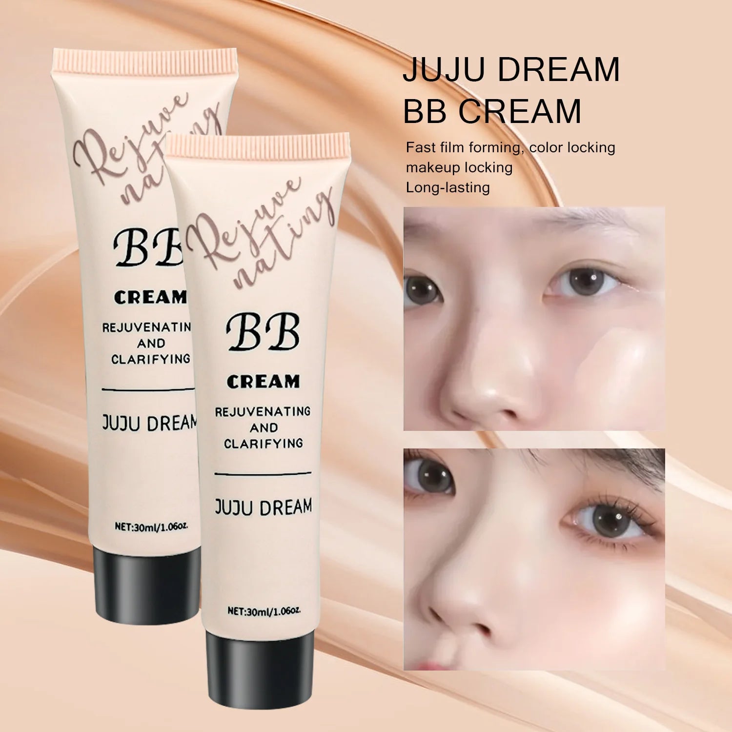 Crème BB, crème isolante, fond de teint liquide, hydratant, régulateur de sébum, maquillage longue tenue, lait, peau sèche, sans poudre