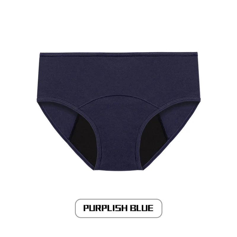 Lot de 3 culottes menstruelles pour femmes, anti-fuites, en coton, absorbantes, physiologiques, pour les règles.