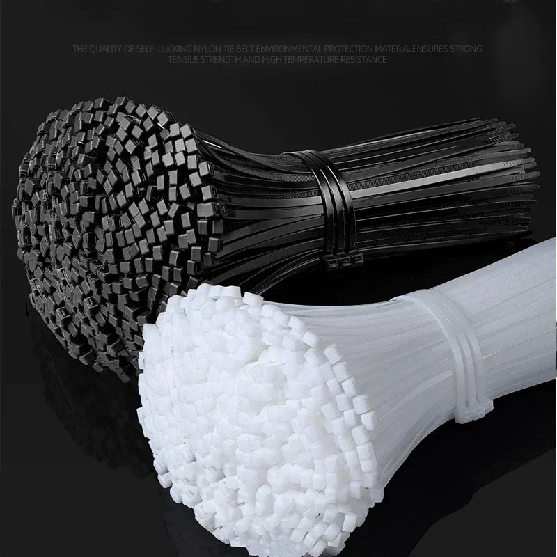 Nylon Cable Ties Self-Locking Zip Ties 100-1000pcs