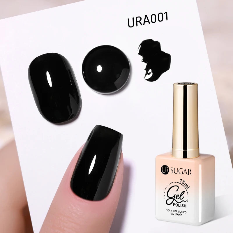 Vernis gel semi-permanent UR SUGAR 15 ml, couleur blanc laiteux translucide, effet gelée, UV, semi-permanent, pour nail art, à dissoudre. Dernière tendance.