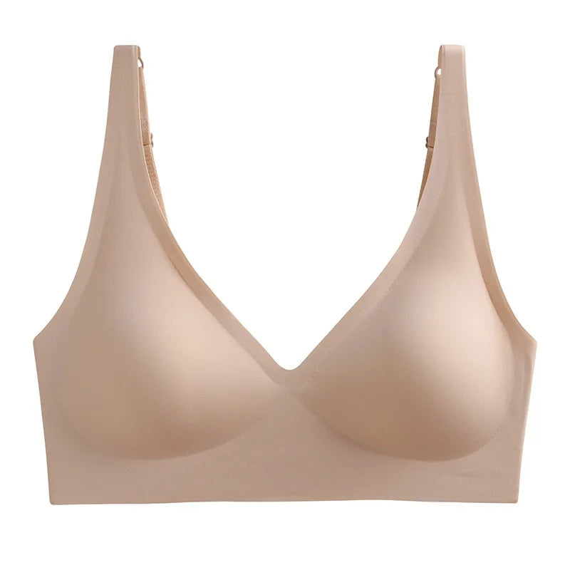 Soutien-gorge sexy sans coutures et sans armatures, soutien-gorge ajustable, sous-vêtements féminins, brassière rembourrée push-up, lingerie intime