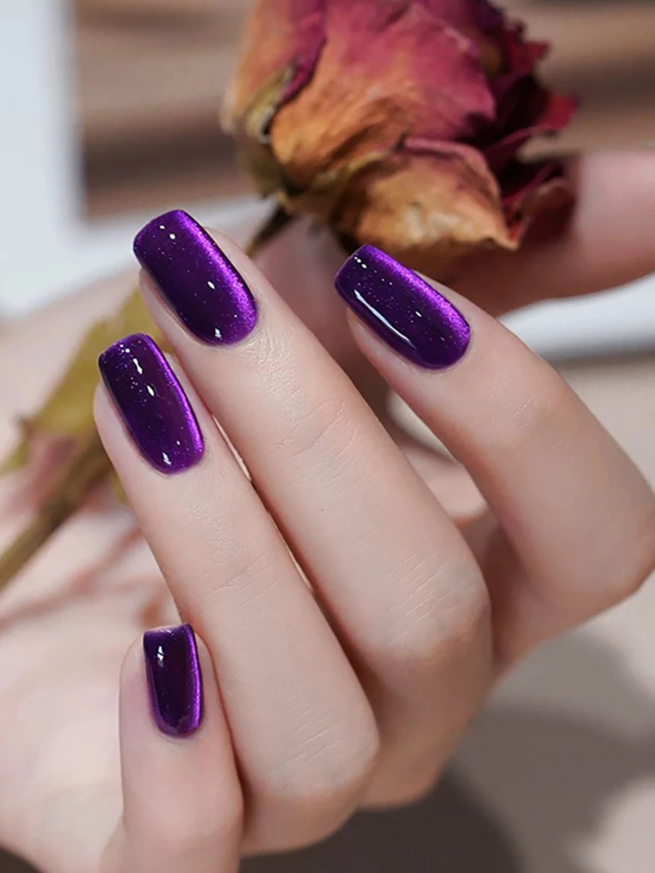 Vernis à ongles gel blanc effet œil de chat TC Flow Light (1 à 9 pièces) - Ultra brillant, semi-permanent, UV, effet miroir, aimant pour ongles