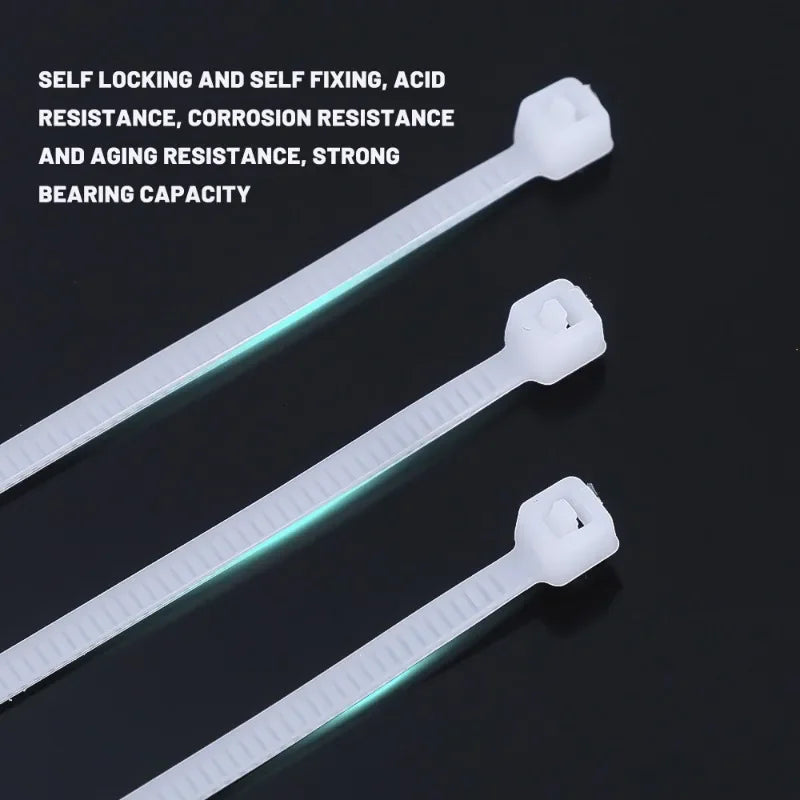 Nylon Cable Ties Self-Locking Zip Ties 100-1000pcs