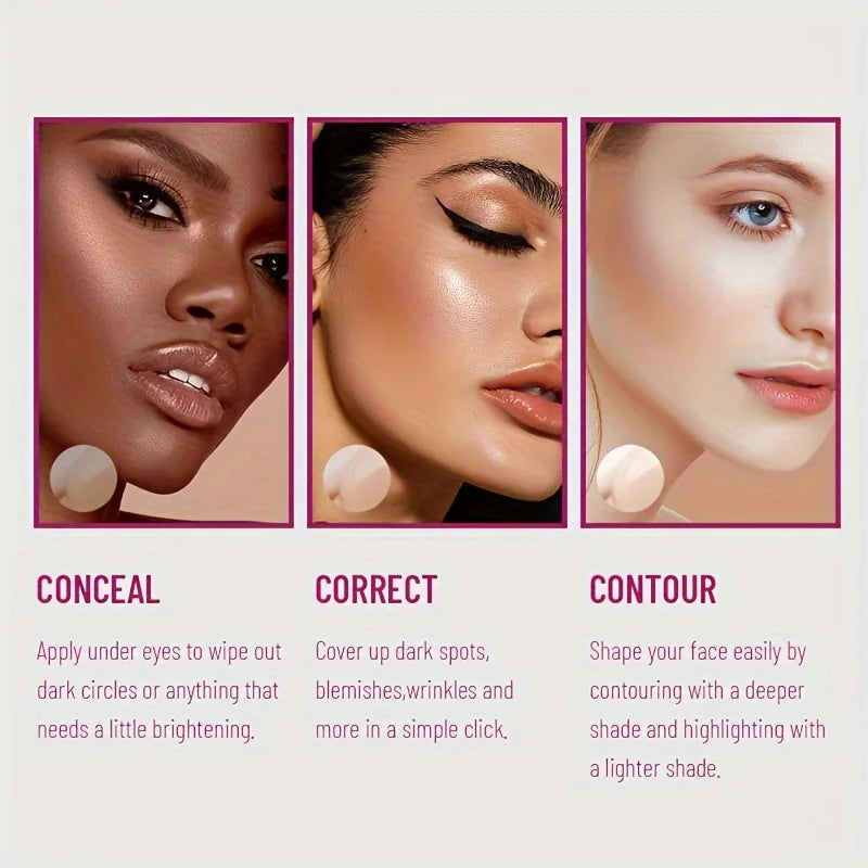 Nouveau correcteur en éponge pour cernes, taches de rousseur, acné et imperfections. Fond de teint liquide hydratant longue tenue.