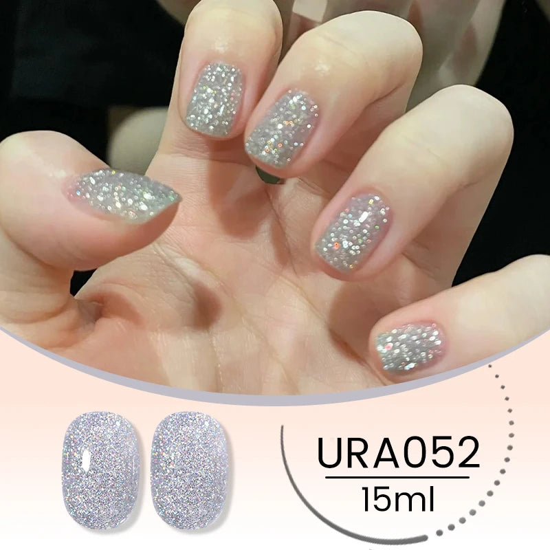 Vernis gel semi-permanent UR SUGAR 15 ml, couleur blanc laiteux translucide, effet gelée, UV, semi-permanent, pour nail art, à dissoudre. Dernière tendance.