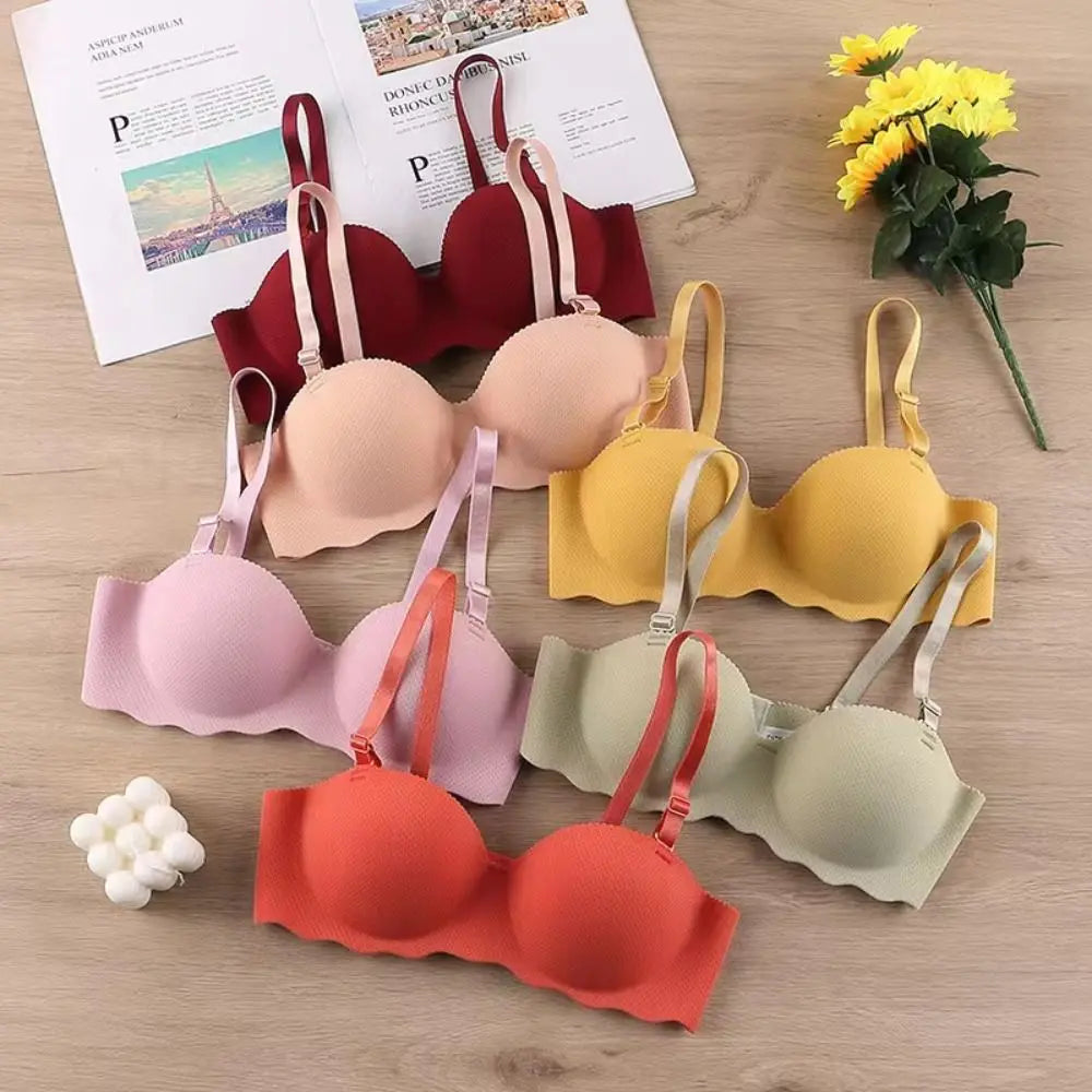 Soutien-gorge push-up une pièce sexy et confortable, ajustable, couleur bonbon, anti-affaissement et effet liftant pour femme