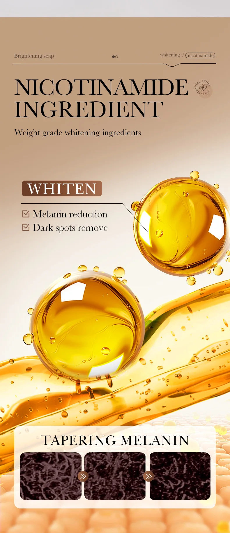Savon visage moussant SADOER à la niacinamide et à l'arbutine, hydratant, éclaircissant et nettoyant en profondeur pour le corps et le visage. Savon artisanal.