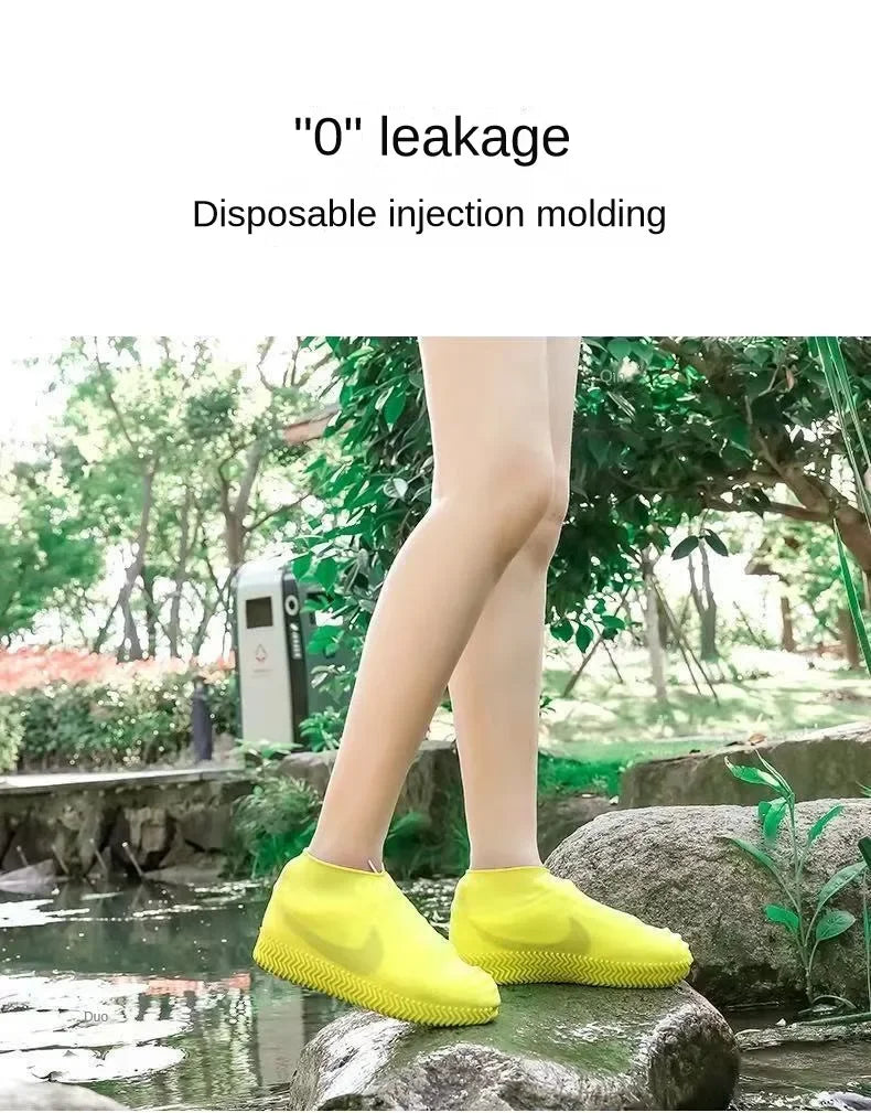 1 paire de couvre-chaussures imperméables en silicone, résistants aux irrégularités du bord, pour bottes de pluie, accessoires pour les journées pluvieuses en extérieur