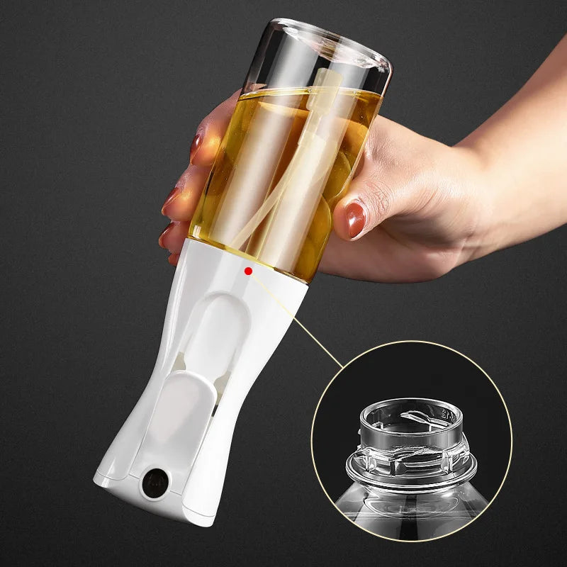 Flacon pulvérisateur d'huile de 200/300/500 ml pour barbecue et cuisson à l'huile d'olive, flacon en plastique, flacon vide pour vinaigre ou pinceau à huile