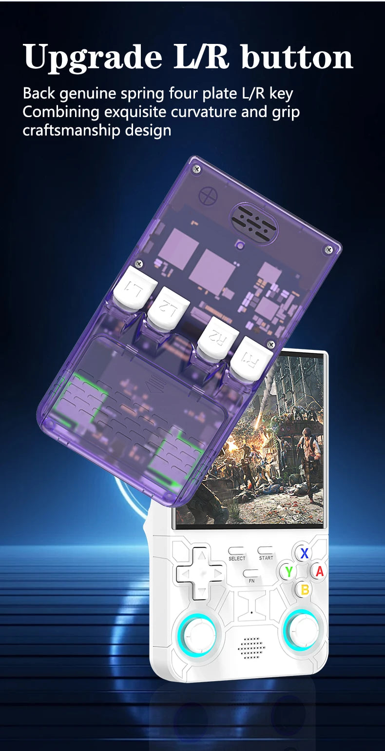 Nouvelle console de jeux portable ultra rétro R36, écran 4 pouces, système Linux open-source, 128 Go, lecteur vidéo portable.