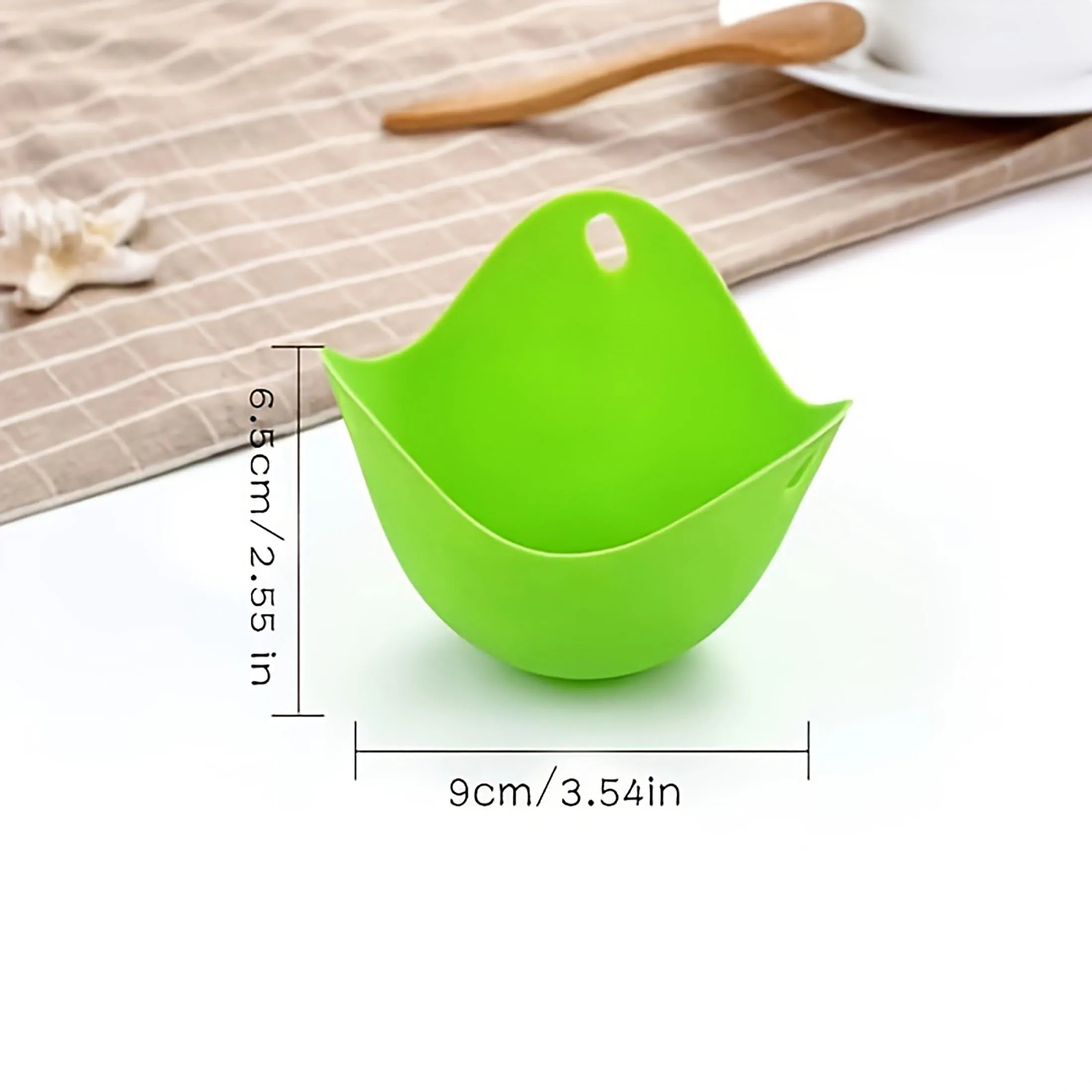 Moule à œufs pochés en silicone, compatible avec le micro-ondes, la friteuse à air et la cuisson sur la cuisinière.