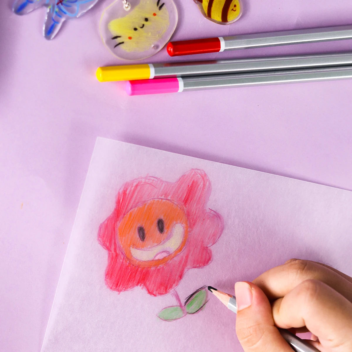 Lot de 5 feuilles de plastique thermorétractable, transparentes et vierges, pour loisirs créatifs (14,5 x 20 cm).