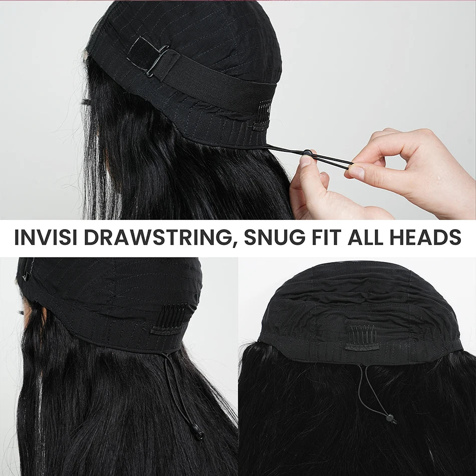 Perruques sans colle en cheveux humains, prêtes à porter, raides comme des baguettes, 76 cm (30 pouces), pré-coupées, avec fermeture en dentelle HD 4x4 ou 5x5. 100 % cheveux humains.