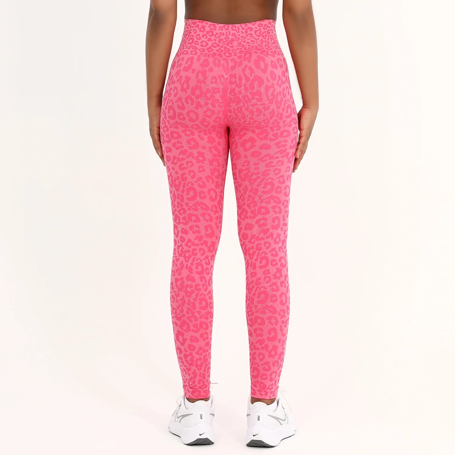 27/5000 Nouveaux pantalons de sport sans coutures, couleur pêche, taille haute, pour le yoga et les activités de plein air