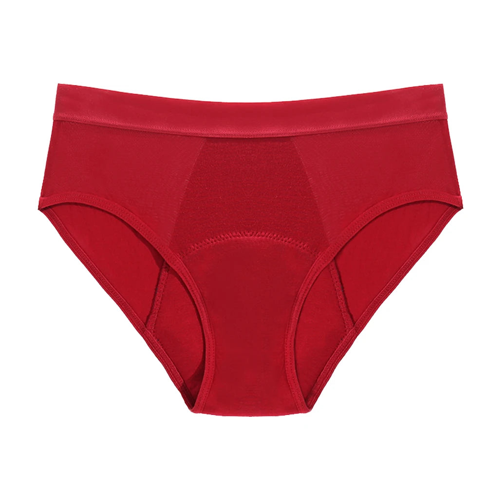 Culottes menstruelles respirantes, 4 couches, anti-fuites, en fibre de bambou, pour flux abondant, absorption rapide.