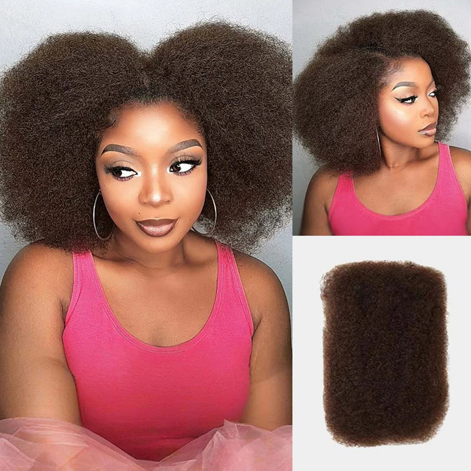 Cheveux Black Pearl Top QVR péruviens crépus bouclés mini twist 50 g/pièce, cheveux humains crépus afro en vrac pour tresses, 100 % cheveux Remy.