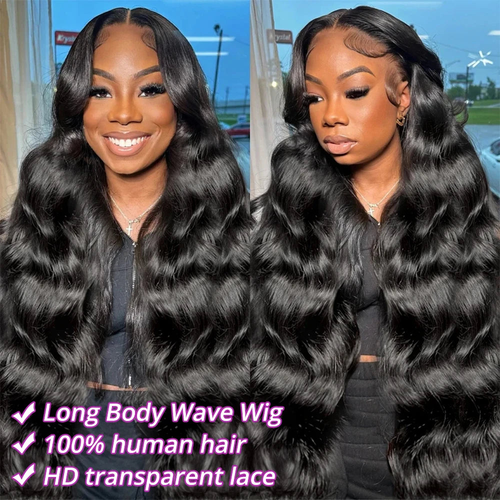 Perruques en cheveux humains pour femmes, 40 à 50 pouces, 13x4 ou 13x6, ondulées, avec lace frontale HD, sans colle, pré-épilées, densité 300 %.
