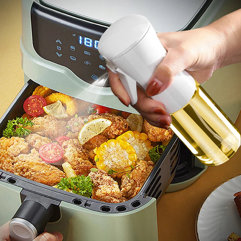 Flacon pulvérisateur d'huile de 200/300/500 ml pour barbecue et cuisson à l'huile d'olive, flacon en plastique, flacon vide pour vinaigre ou pinceau à huile