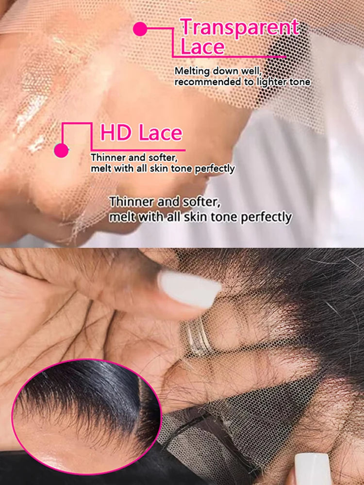 Perruque frontale de 40 à 46 pouces, densité 200, pour femmes noires, perruques brésiliennes en cheveux humains, 5x5, raides comme des baguettes, perruque frontale en dentelle transparente HD