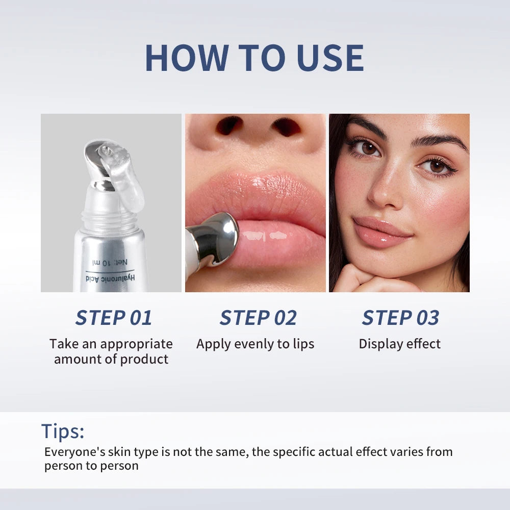 Aceite labial voluminizador instantáneo con ácido hialurónico Lakerain para reducir las líneas de expresión, esencia para el cuidado de los labios, brillo labial hidratante para mujeres.