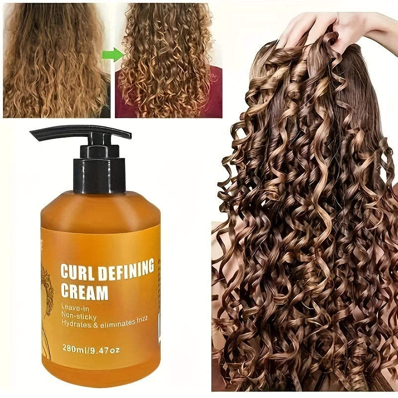 Crème définissante de boucles GZE à l'huile d'argan pour cheveux ondulés et bouclés. Soin hydratant et revitalisant en profondeur pour des cheveux brillants et souples.