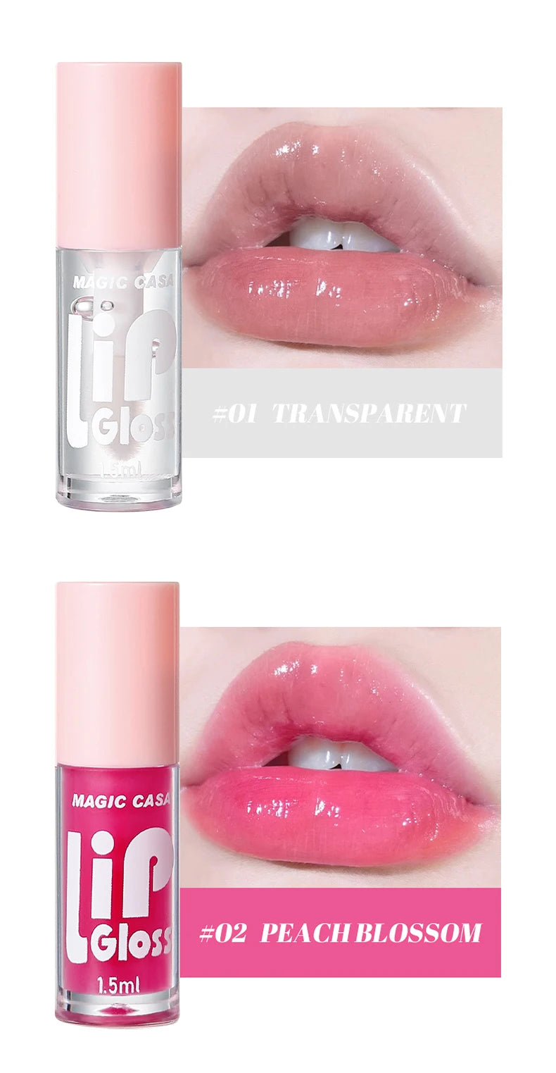 MAGIC CASA Lot de 6 flacons de gel hydratant pour les lèvres, longue tenue, pour des lèvres lisses et brillantes.