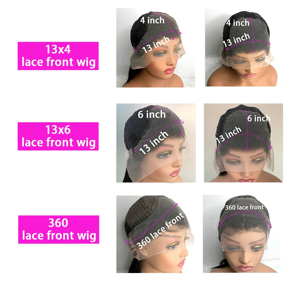 Perruque frontale Deep Wave 13x6 en dentelle HD, cheveux brésiliens, ligne de cheveux naturelle pré-épilée, perruque en cheveux humains avec lace front de 40 pouces.