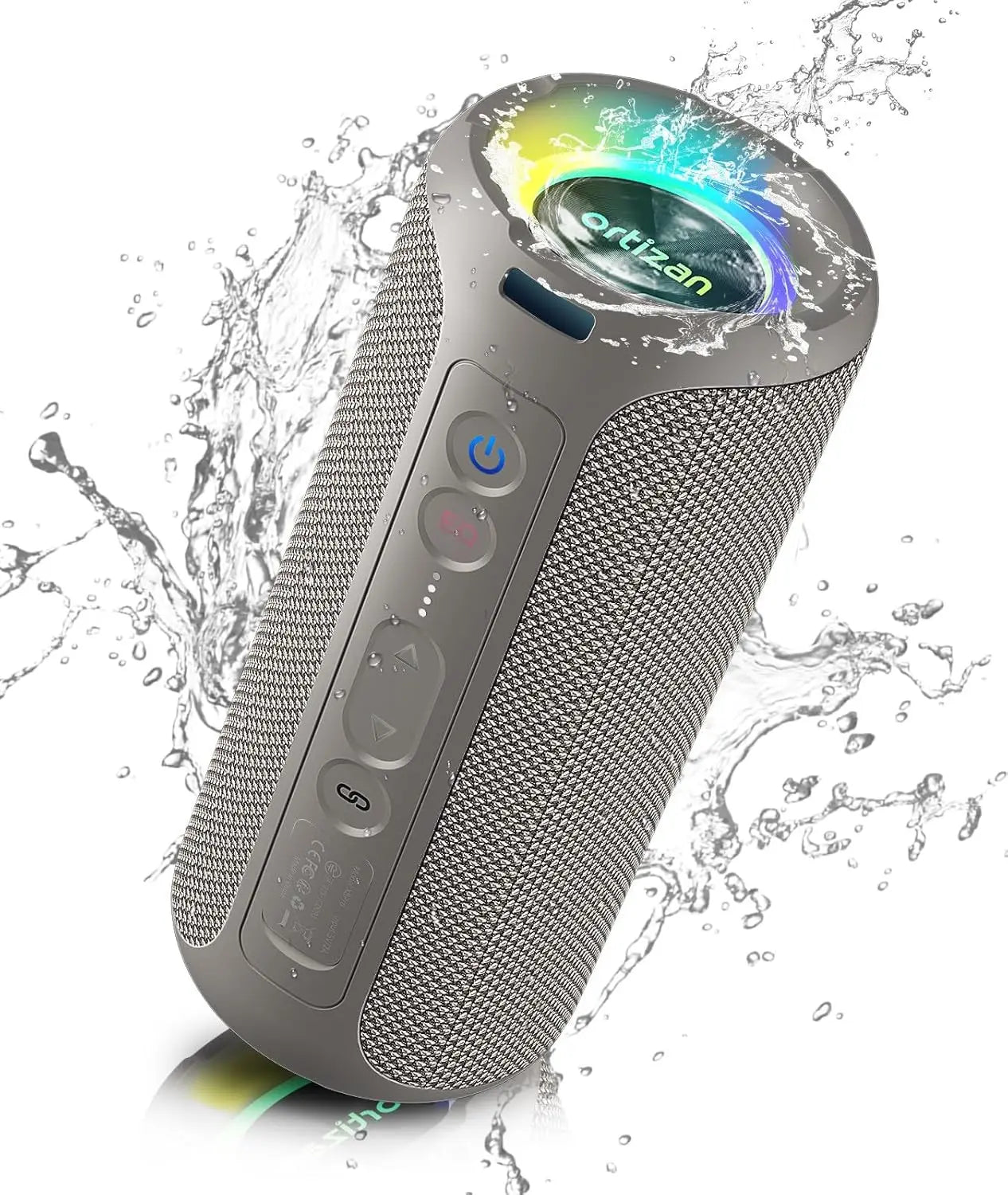 Enceinte Bluetooth Ortizan 40 W avec basses renforcées, portable, sans fil, pour l'extérieur, autonomie de 30 heures, étanche IP7, Bluetooth 5.3