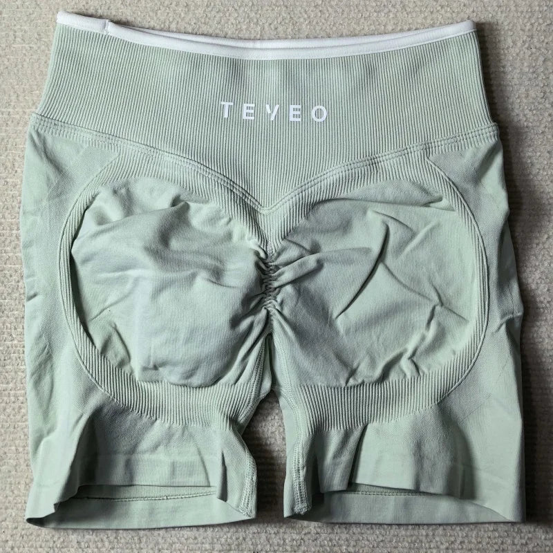 TEVEO Women's Backless Knitted Sports Bra Solid Color Summer Gym Fitness Top with Chest Cushion Sexy Suspender Yoga Bra