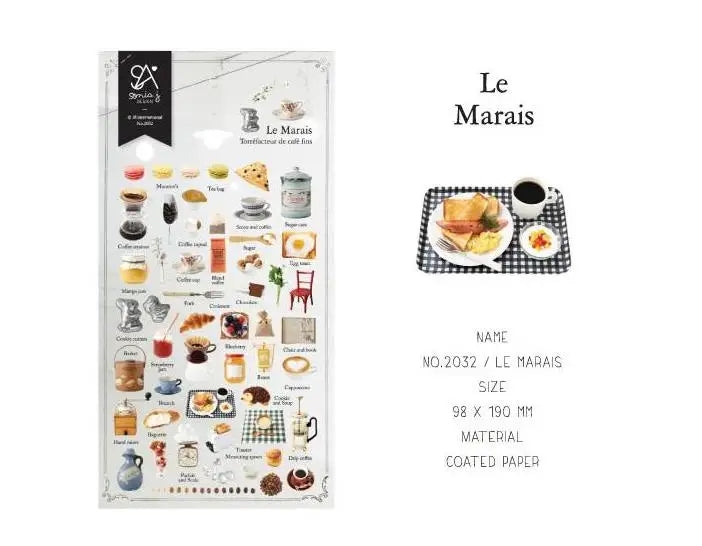 Suatelier Foods Stickers Aesthetic Scrapbooking Cute Junk Journal Ephemera Korean Deco Sticker Planner Diary DIY Craft Supplies