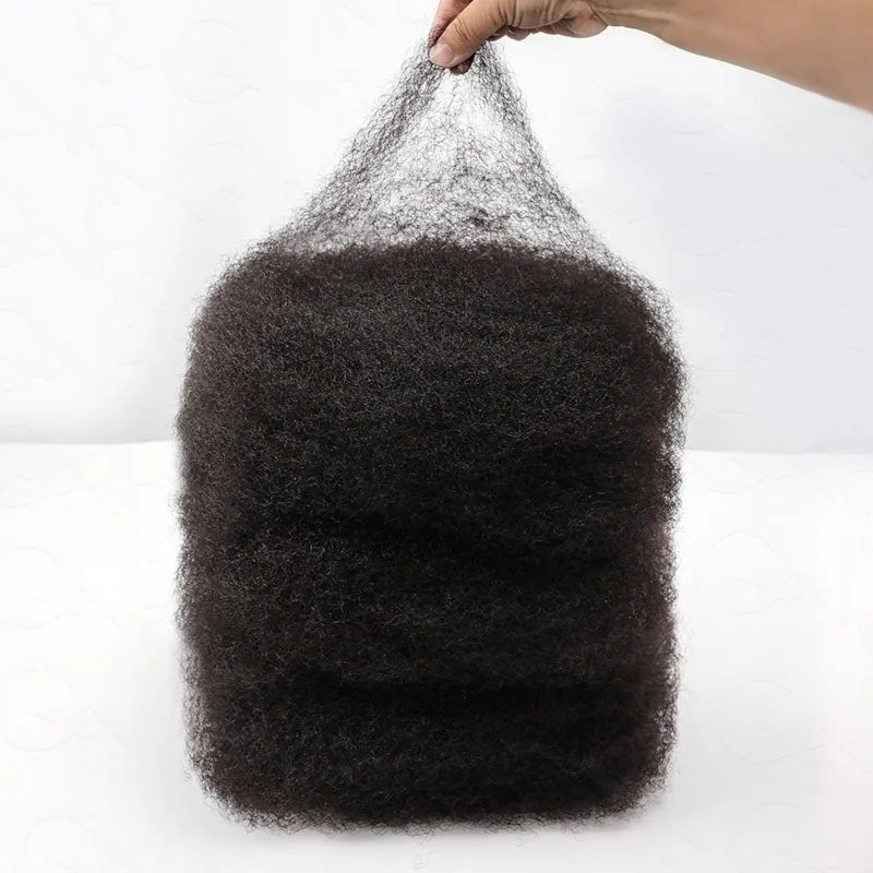 Cheveux Black Pearl Top QVR péruviens crépus bouclés mini twist 50 g/pièce, cheveux humains crépus afro en vrac pour tresses, 100 % cheveux Remy.