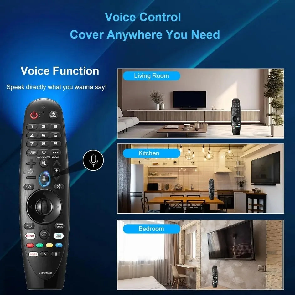 Nouvelle télécommande AN-MR20GA AKB75855501 avec fonction vocale et pointeur pour téléviseurs intelligents LG (compatible avec de nombreux modèles LG)