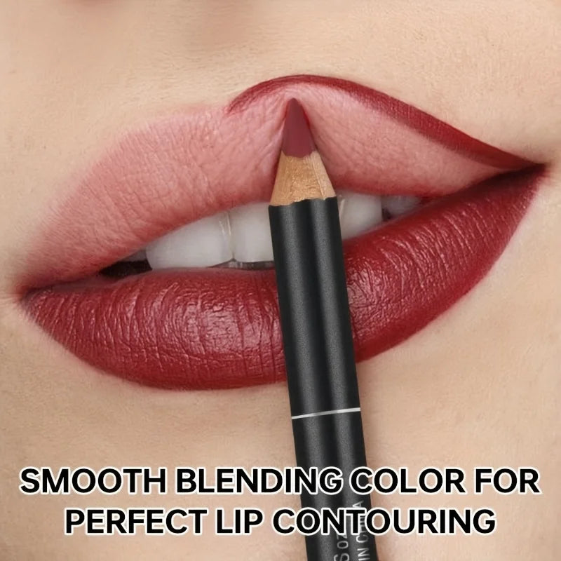 Delineador de labios mate resistente al agua Pudaier de 6 colores: fórmula de larga duración que no se transfiere, acabado mate, 6 tonos versátiles.