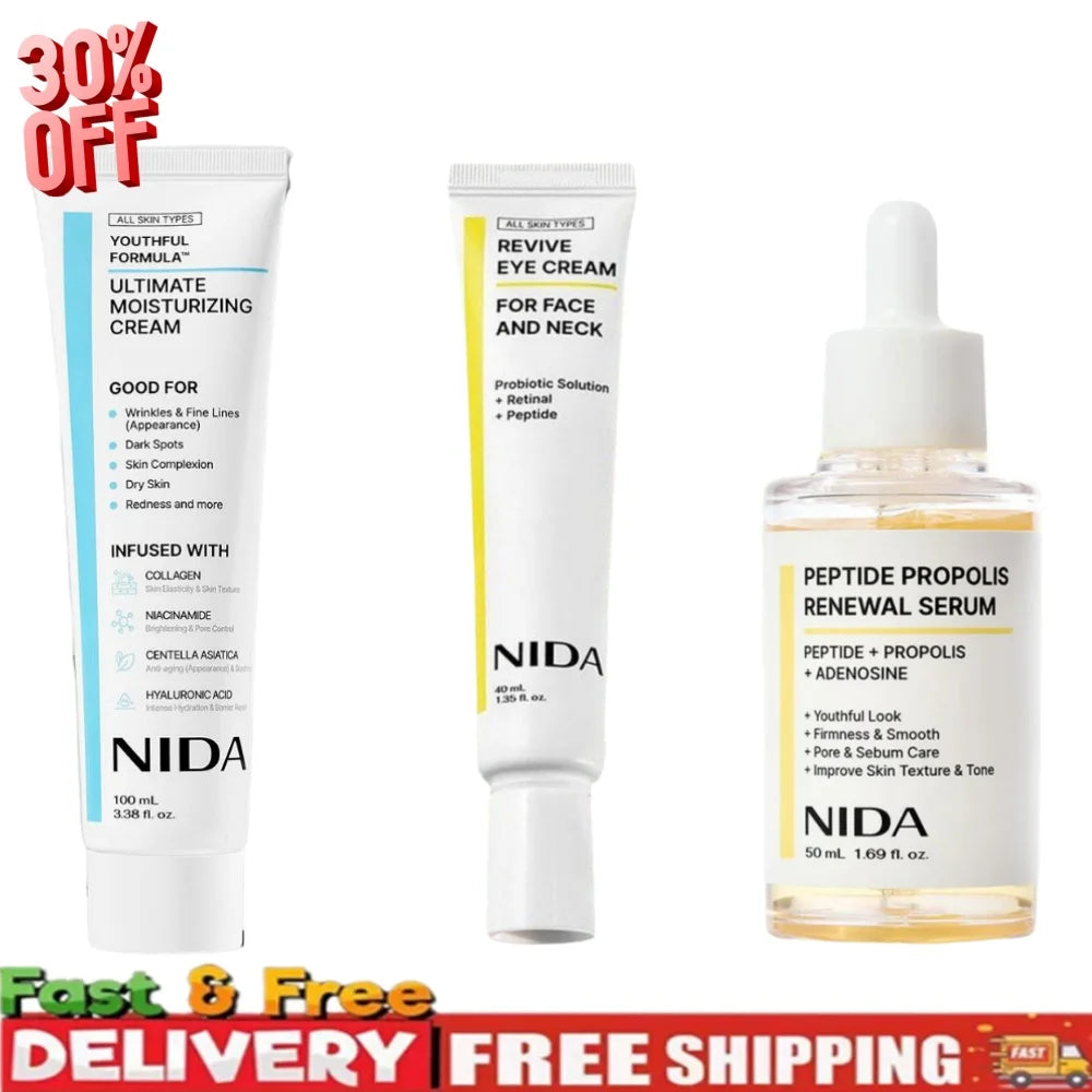 Crème hydratante ultime NIDA de Corée, anti-âge, à l'essence de propolis et au rétinol, revitalisante pour les yeux, soin hydratant intense pour la peau