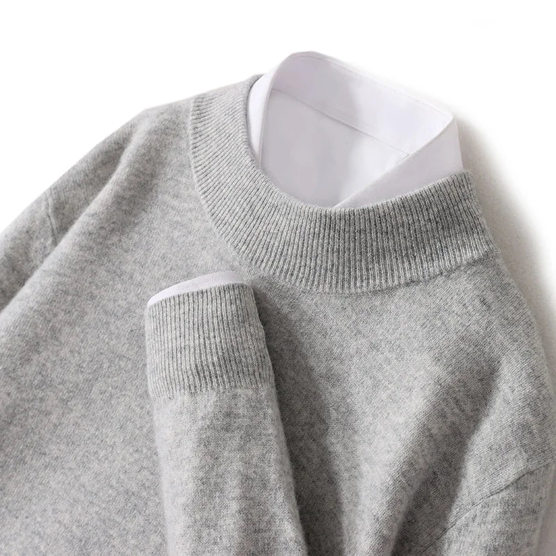 Pull 100 % laine mérinos pour femme, grande taille jusqu'à 5XL, col demi-lune, maille ample, manches longues, finitions cachemire.