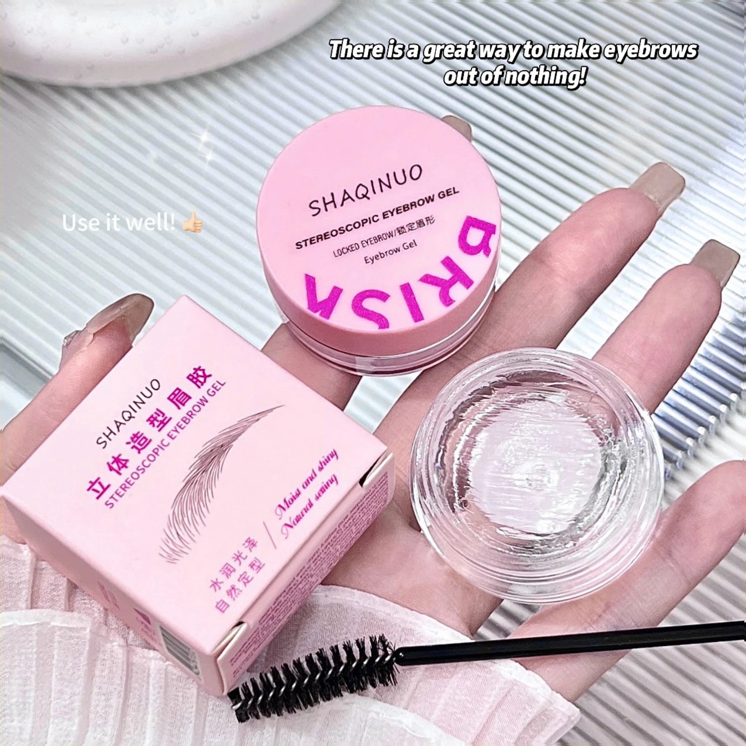 Savon à sourcils tridimensionnel, gel pour sourcils, texture gel pour un style naturel