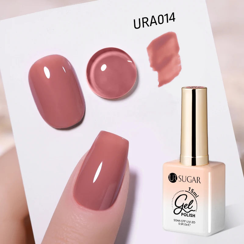 Vernis gel semi-permanent UR SUGAR 15 ml, couleur blanc laiteux translucide, effet gelée, UV, semi-permanent, pour nail art, à dissoudre. Dernière tendance.
