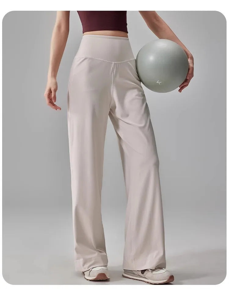 Pantalon de sport pour femme de haute qualité avec poches, taille haute, extensible et ample, effet seconde peau, idéal pour le sport, les loisirs et le yoga.